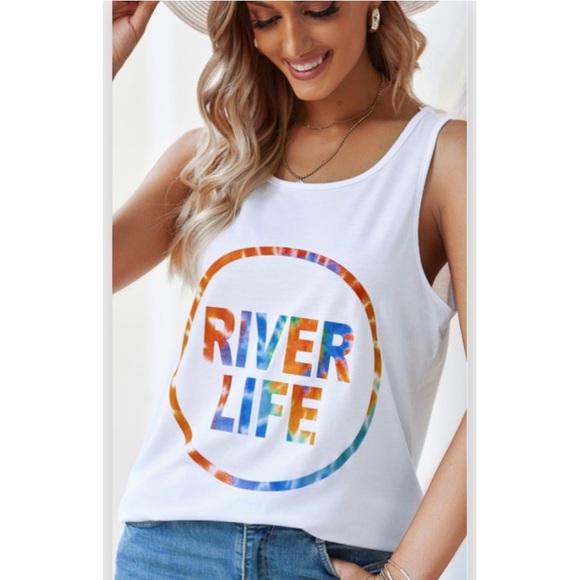 74. NEW| Women’s River Life Outdoor Summer Tank Top - Picture 2 of 4